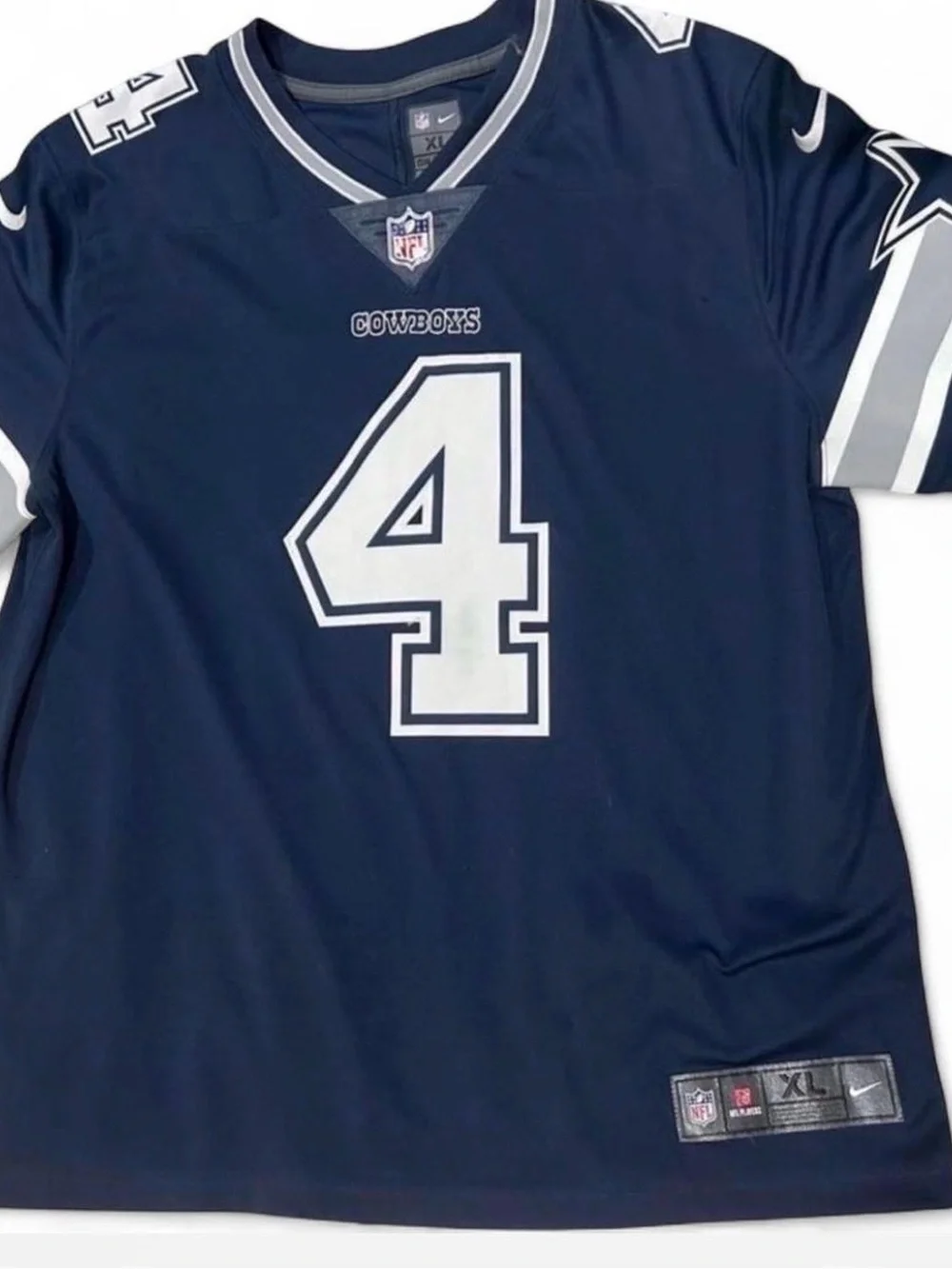 Nike Navy Dallas Cowboys #4 Football Jersey